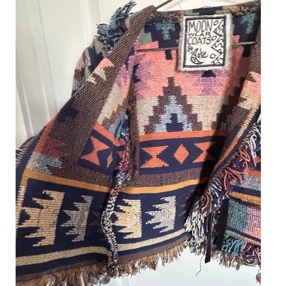 Unique Tribal Boho inspired jacket, size XS, Moonwear Coats by Kate - Picture 5 of 10
